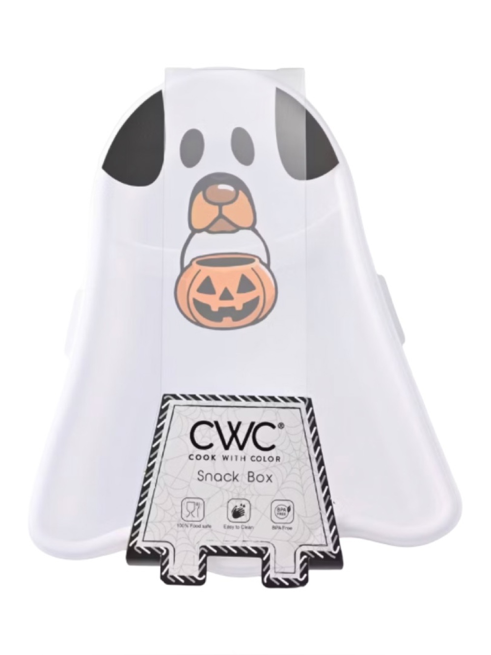 Cook With Color Dog Halloween Personal Sized Snack Box Food Storage Container